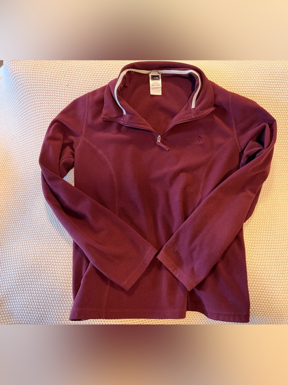 The North Face Women's Maroon Half-Zip Fleece Pullover